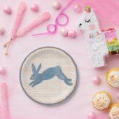 Blue French Country Bunny Rabbit Pappteller (Party)