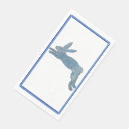 Blue French Country Bunny Rabbit Serviette