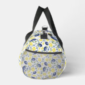 Blue French Country Lemon Pattern Duffle Bag (Rechts)