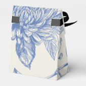 Blue French Floral Toile Geschenkschachtel (Rückseite)