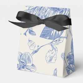 Blue French Floral Toile Geschenkschachtel