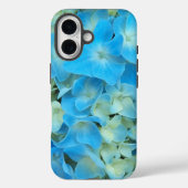 Blue French Hydrangea Floral Case-Mate iPhone Hülle (Rückseite)