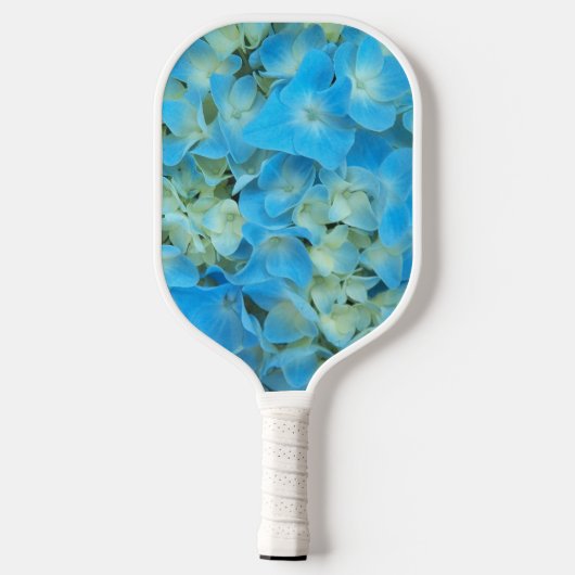 Blue French Hydrangea Floral Pickleball Schläger (Rückseite)
