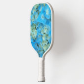 Blue French Hydrangea Floral Pickleball Schläger (Links)