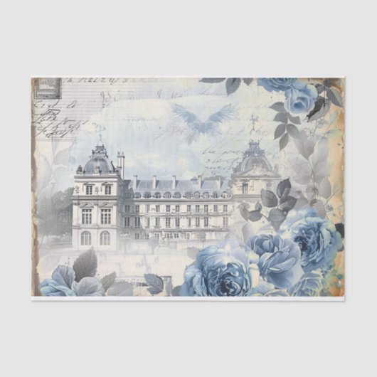 Blue French Manor Seidenpapier (Vorderseite)