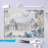 Blue French Manor Seidenpapier (Handwerk)