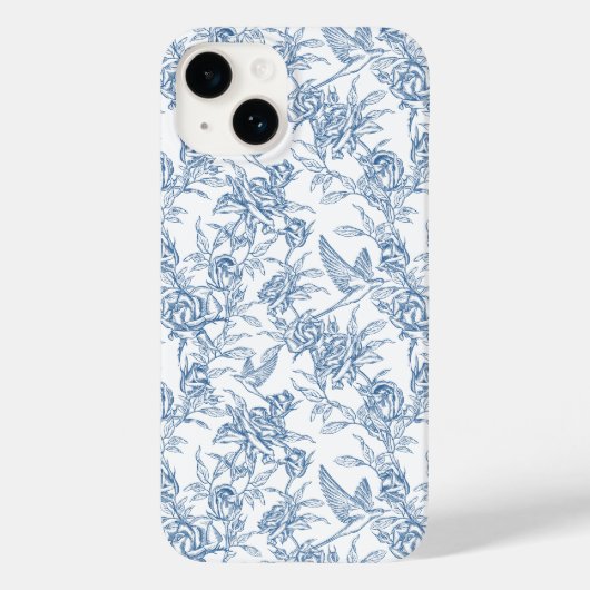 Blue French Toile Case-Mate iPhone Hülle (Rückseite)
