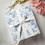 Blue French Toile de Jouy Vintag Style Elegante Geschenkpapier<br><div class="desc">Verwandeln Sie Ihr Geschenkerlebnis mit unserem Vintagen Blue French Toile de Jouy Style Elegant Wrapping Paper! Treten Sie ein in eine Welt der zeitlosen Schönheit und Eleganz, während Sie Ihre Geschenke in diesem atemberaubenden Design verpacken. Das aufwändig blaue Toilettenpapier erinnert an klassische französische Tapisserien, die Eleganz und Charme ausstrahlen und...</div>