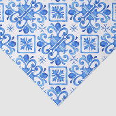 Blue French Toile Pattern Seidenpapier (Ausschnitt)