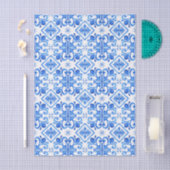 Blue French Toile Pattern Seidenpapier (Handwerk)