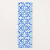 Blue French Toile Pattern Yogamatte (Rückseite)