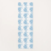 Blue French Toile Pattern Yogamatte (Vorderseite)