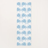 Blue French Toile Pattern Yogamatte (Rückseite)