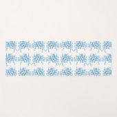 Blue French Toile Pattern Yogamatte (Vorderseite (Horizontal))