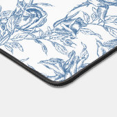 Blue French Toile Schreibtischunterlage (Ecke)