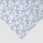 Blue French Toile Seidenpapier (Ausschnitt)