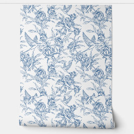 Blue French Toile Tapete