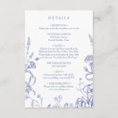 Blue French Victorian Vintage Enclosure Card Begleitkarte (Vorderseite)