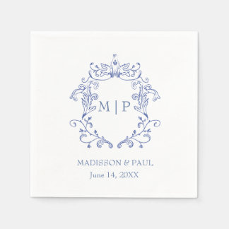 Blue French Vintage Victorian Serviette