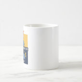 Blue Frenchie Day and Night Shift Funny Design Kaffeetasse (Mittel)