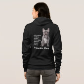 Blue Frenchie Mama Hoodie (Schwarz voll)