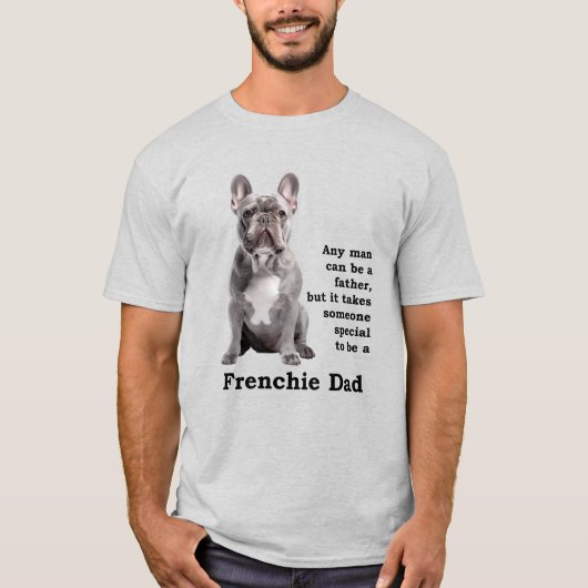 Blue Frenchie Vater T-Shirt (Vorderseite)