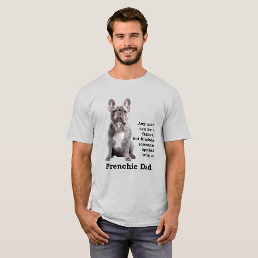 Blue Frenchie Vater T-Shirt (Vorne ganz)
