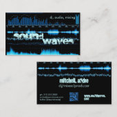 Blue Frequency Wellen DJ/Producer-Visitenkarte Visitenkarte (Vorne/Hinten)