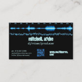 Blue Frequency Wellen DJ/Producer-Visitenkarte Visitenkarte (Rückseite)