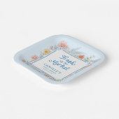 Blue Fresh off Market Brautparty Pappteller (Gewinkelt)