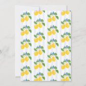 Blue Freshly Lemon Citrus Graduation Announcement Einladung (Rückseite)