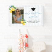 Blue Freshly Lemon Citrus Graduation Party Banner (Insitu)