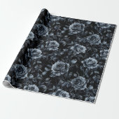 Blue Friedhof Rose Gothic Occult Geschenkpapier (Ungerollt)