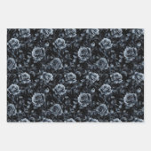 Blue Friedhof Rose Gothic Occult Geschenkpapier Set (Vorderseite 2)