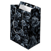 Blue Friedhof Rose Gothic Occult Mittlere Geschenktüte (Rückseite Schrägansicht)