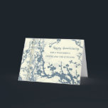 Blue Friend und ihr Geburtstag Karte<br><div class="desc">Glückliche Hochzeitskarte für Freundin und ihren Ehemann mit hübschen Blüten der blauen Kirsche,  und herzlichen Vers.</div>