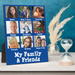 Blue Friends & Family Name & Foto Demenz 8x10 Fotoplatte