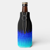 Blue Frisierte Auto Flames Flaschenkühler (Flasche Rückseite)