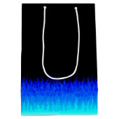 Blue Frisierte Auto Flames Mittlere Geschenktüte (Rückseite)