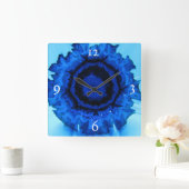 Blue Frizzle Square Uhr (Zuhause)