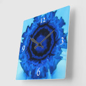 Blue Frizzle Square Uhr (Winkel)