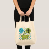Blue Frog 4. Geburtstag - Hemden und Geschenke Tragetasche (Vorderseite (Produkt))