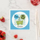 Blue Frog 5. Geburtstagspapier Napkins Serviette (Beispiel)