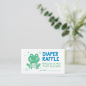 Blue Frog Diaper Raffle Ticket Begleitkarte (Stehend Vorderseite)