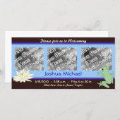 Blue Frog und Lotus Birth Ankündigung (Vorne/Hinten)