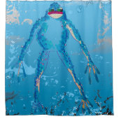 Blue Frog Wild Animal Lover Perfekte Geschenkideen Duschvorhang (Vorderseite)