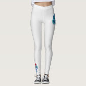 Blue frog with Santa hat. Leggings (Vorderseite)