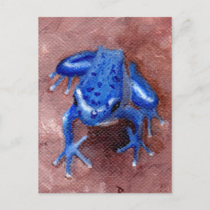 Blue Froggy Postcard Postkarte