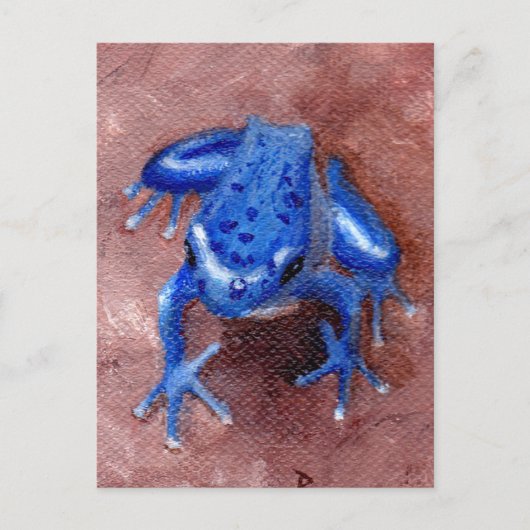 Blue Froggy Postcard Postkarte (Vorderseite)