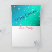 Blue Frohe Weihnachten Karte (Innenseite)